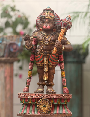 HANUMAN-WOODEN STATUE