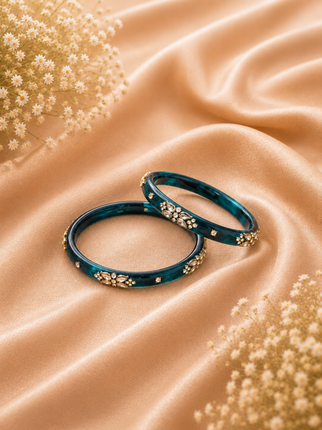 Raunak Royal Elegance Kundan Bangles (Set of 2pcs)