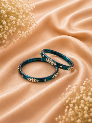 Raunak Royal Elegance Kundan Bangles (Set of 2pcs)