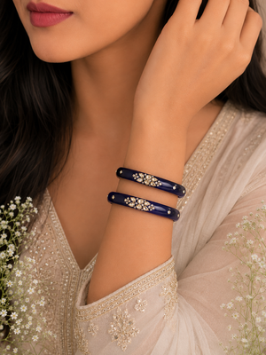 Raunak Royal Elegance Kundan Bangles (Set of 2pcs)