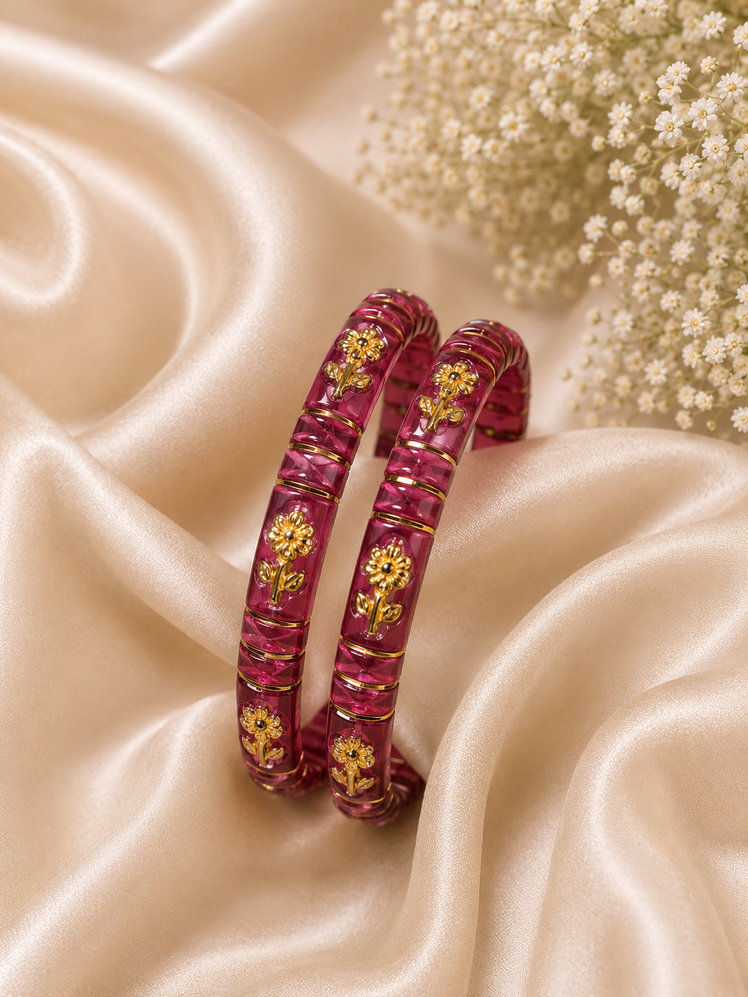 Mehr Wine Flora Designer Bangles