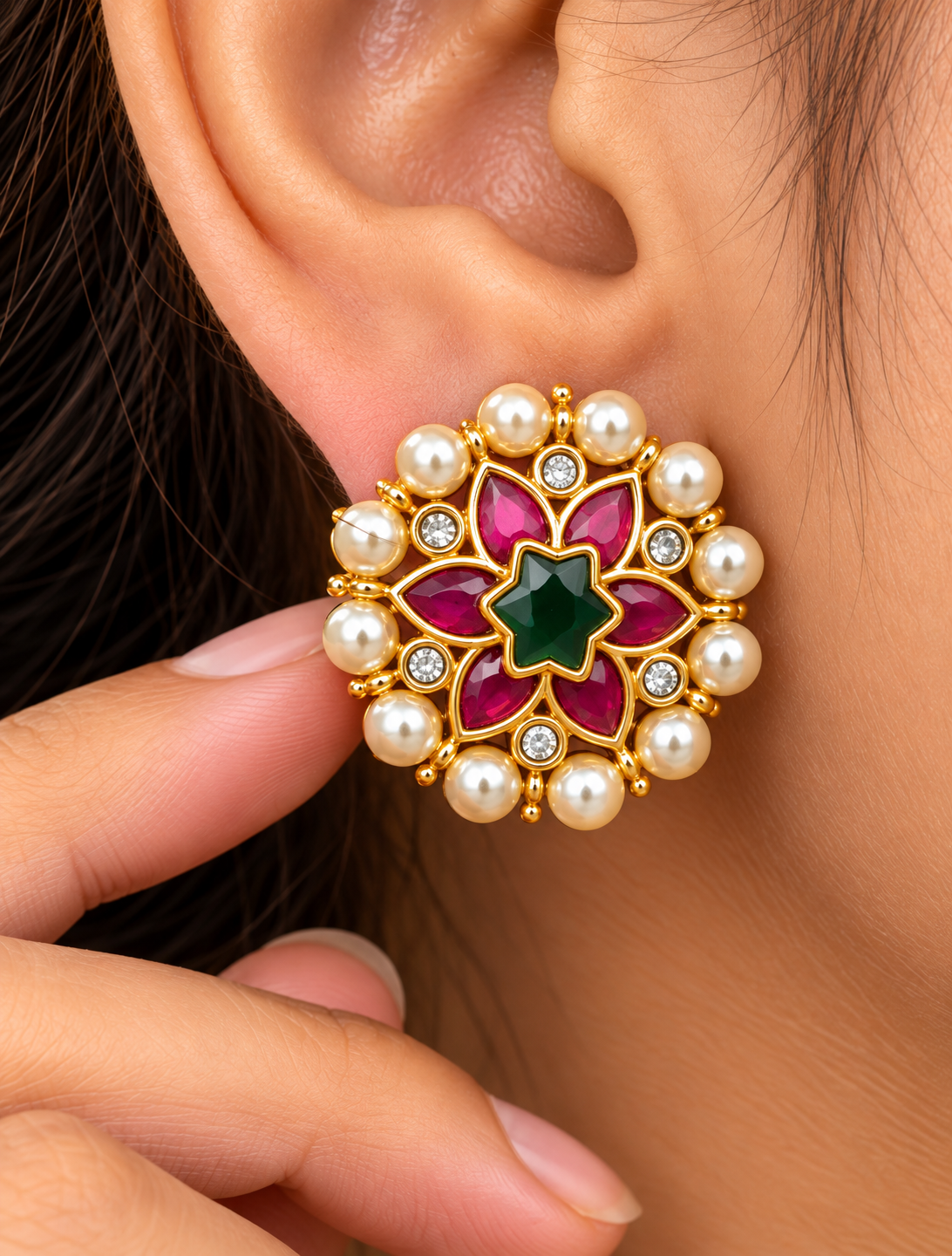 Mughalika Pearl Studs