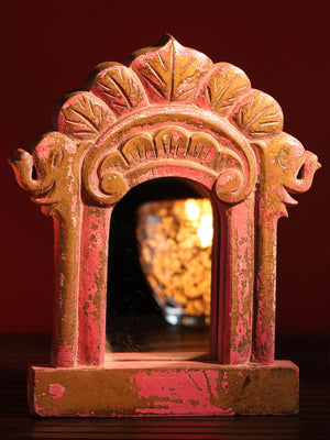 Antiquity Rustica Collective - Small Wooden Jhorokha Mirror