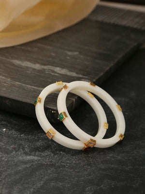 Acrylic Bangles - Off White