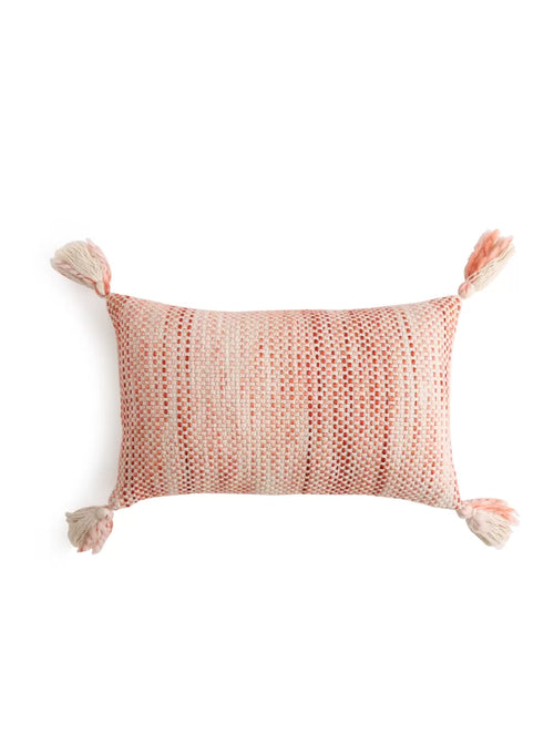Cushion Cover With Tassels - Ivory And Rust Pillow Style