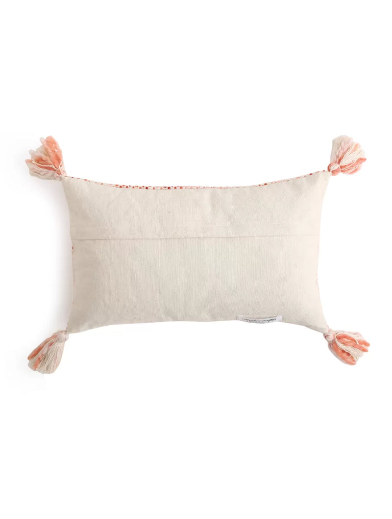 Cushion Cover With Tassels - Ivory And Rust Pillow Style