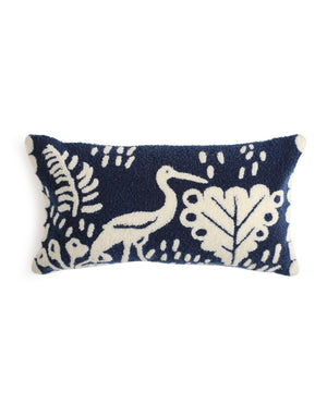 Stork Design Woven cushion cover - Blue