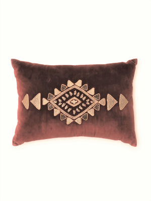 Zari and dori embroidered with Hand bead work exclusively crafted cushion cover