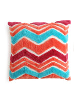 Multicolor tufted cushion cover