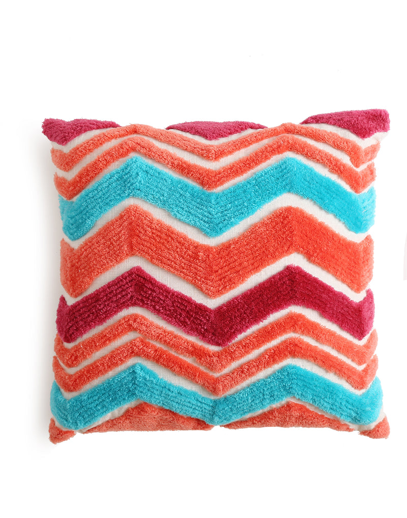 Multicolor tufted cushion cover