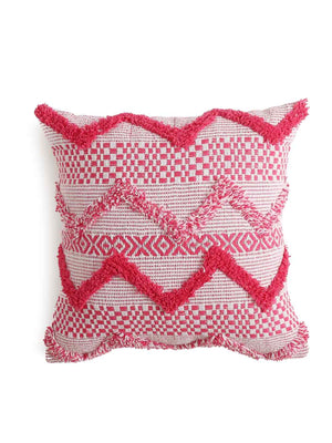 Pink Fuchsia Tufted Cushion Cover