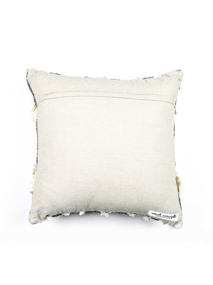 Rich Linen look  Cotton Slub with cord and crewel Embroidery cushion cover