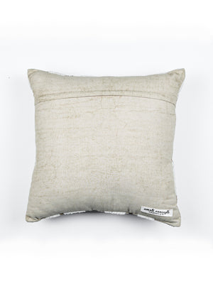 Rich Linen Look Cotton Slub Exclusive design Crewel Embroidery Cushion Cover