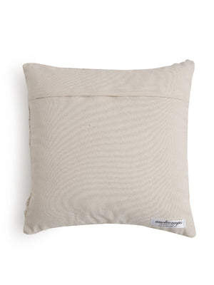Aura Rich Cotton Duck with cord geometric Embroidery cushion cover
