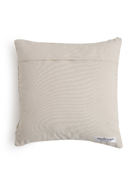 Aura Rich Cotton Duck with cord geometric Embroidery cushion cover