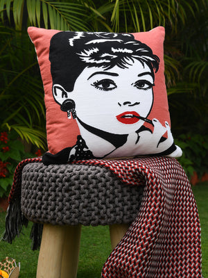 Retro Pop-Art Audrey Hepburn cushion cover