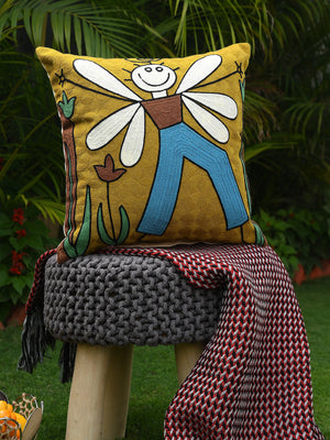 Enchanted Dream Scapes - Quirky And Beautiful Abstract Art Boy With Wings