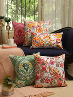 Paisely Cushion - Multicolor With Pink & Green Hues