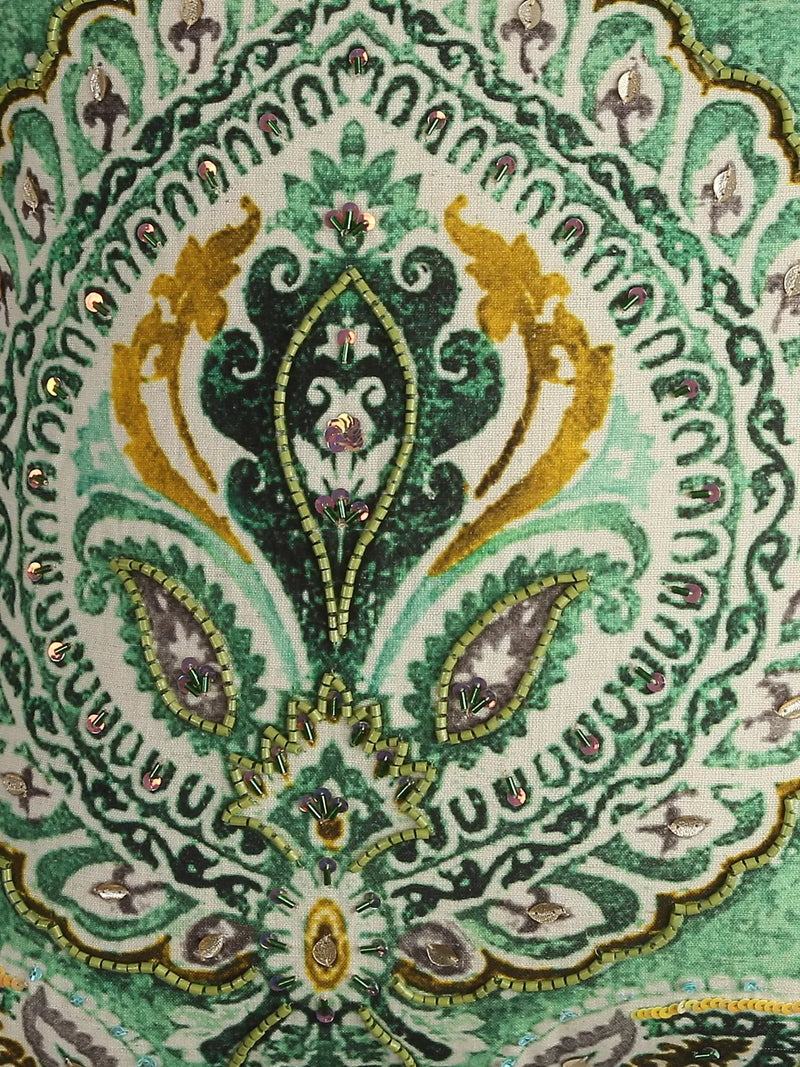 Paisley Cushion - Green