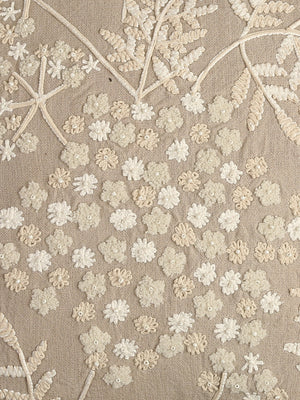 Grey Embroidered cushion cover