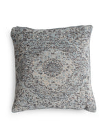 Persian Motif - Blue Jacquard Chenille Cushion Cover