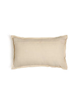 Embroidery Pillow Style Cushion Cover - Ivory & Gold Zari