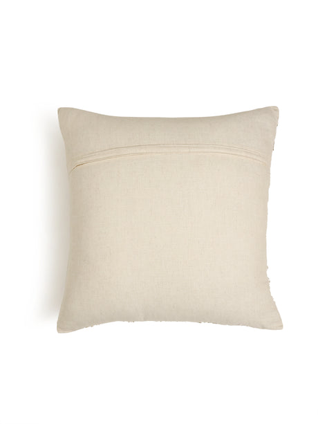 Geometric design Ivory & Gold beaded cushion cover