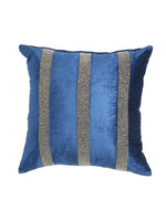 Hand Beaded Cushion Cover - Blue Velvet