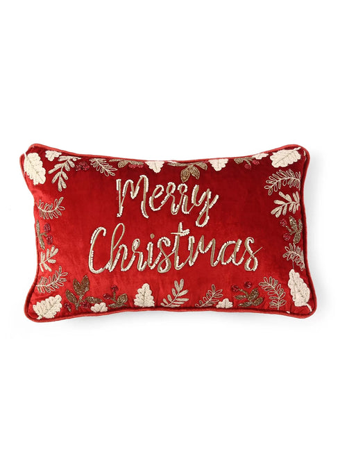 Embellished Cushion Cover - Merry Christmas