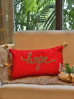 Beaded Cushion Cover With Tassels - Hope