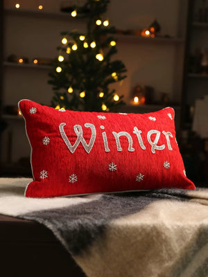 Beaded Cushion Cover - Winter