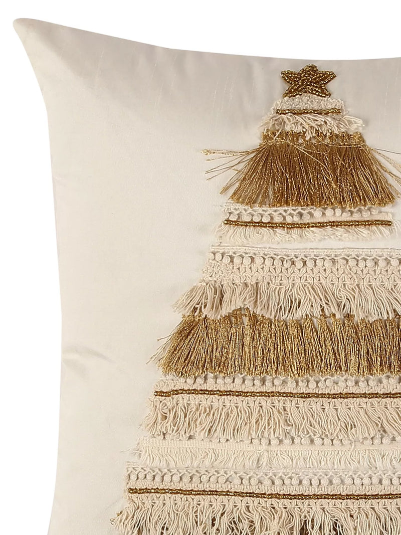 Cushion Cover - Tree With Fringe Details