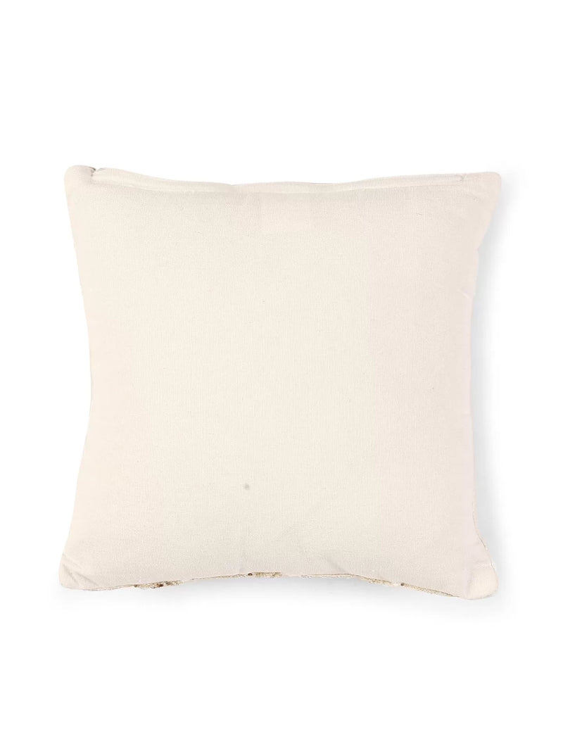 Embroidered Cushion Cover - Ivory Embellished