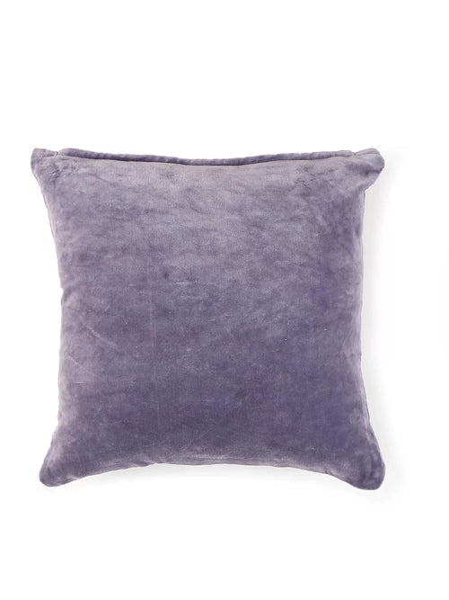 Cotton Velvet Cushion Cover - Lavender Cotton