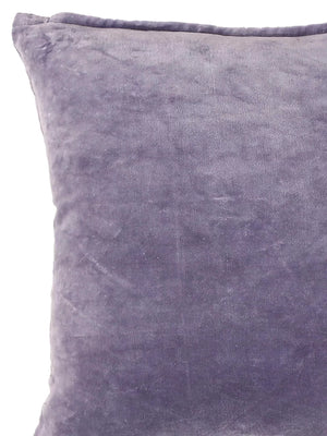 Cotton Velvet Cushion Cover - Lavender Cotton