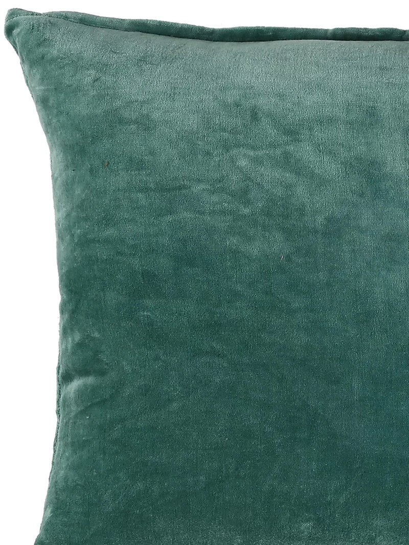 Cotton Velvet Cushion Cover - Sea Green Cotton