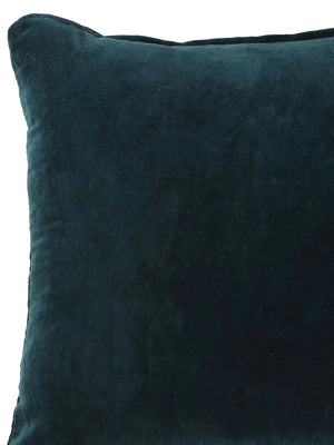 Cotton Velvet Cushion Cover - Teal