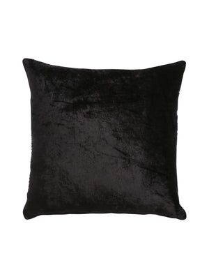 Monochrome Viscose velvet embroidered cushion cover