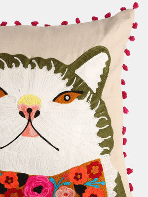 Enchanted Dream Scapes - Cat With A Bow Embroidered