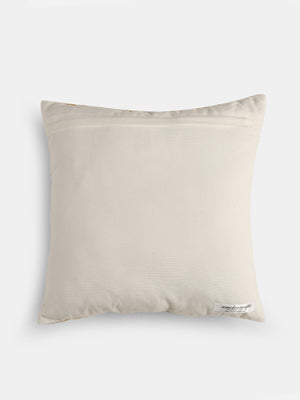 Stylish Amber Sky - Yellow Paisley Embroidered Cushion Cover