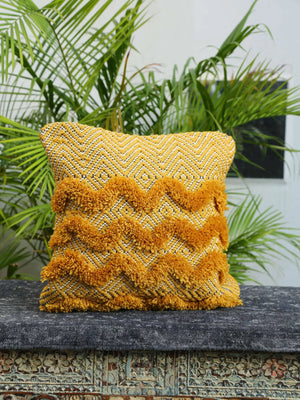 Cushion Cover - Tufted Yellow