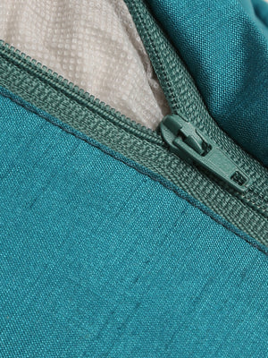 Nature Inspired- Green Embroidered Cushion Cover