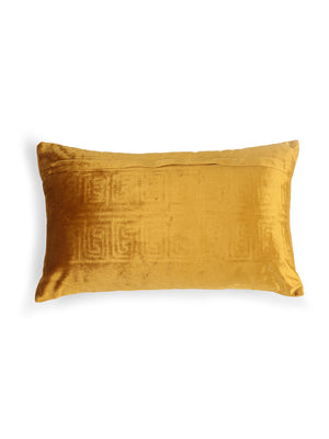 Velvet Cushion Cover - Mustard Embellished Pillow Style