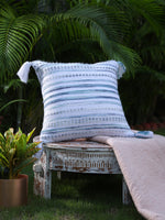 Ivory and Green Cushion cover with Tassels (Set of 2)