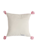 Ivory and Pink Cushion Cover with Tassels (Set of 2)