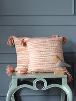 Ivory and Rust Cushion Cover with Tassles (Set of 2)