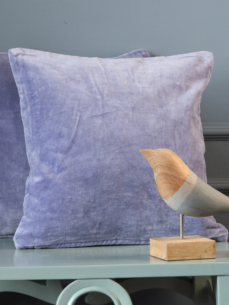 Lavender Cotton Velvet Cushion Cover (Set of 2)