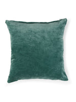 Sea Green Cotton Velvet Cushion Cover (Set of 2)