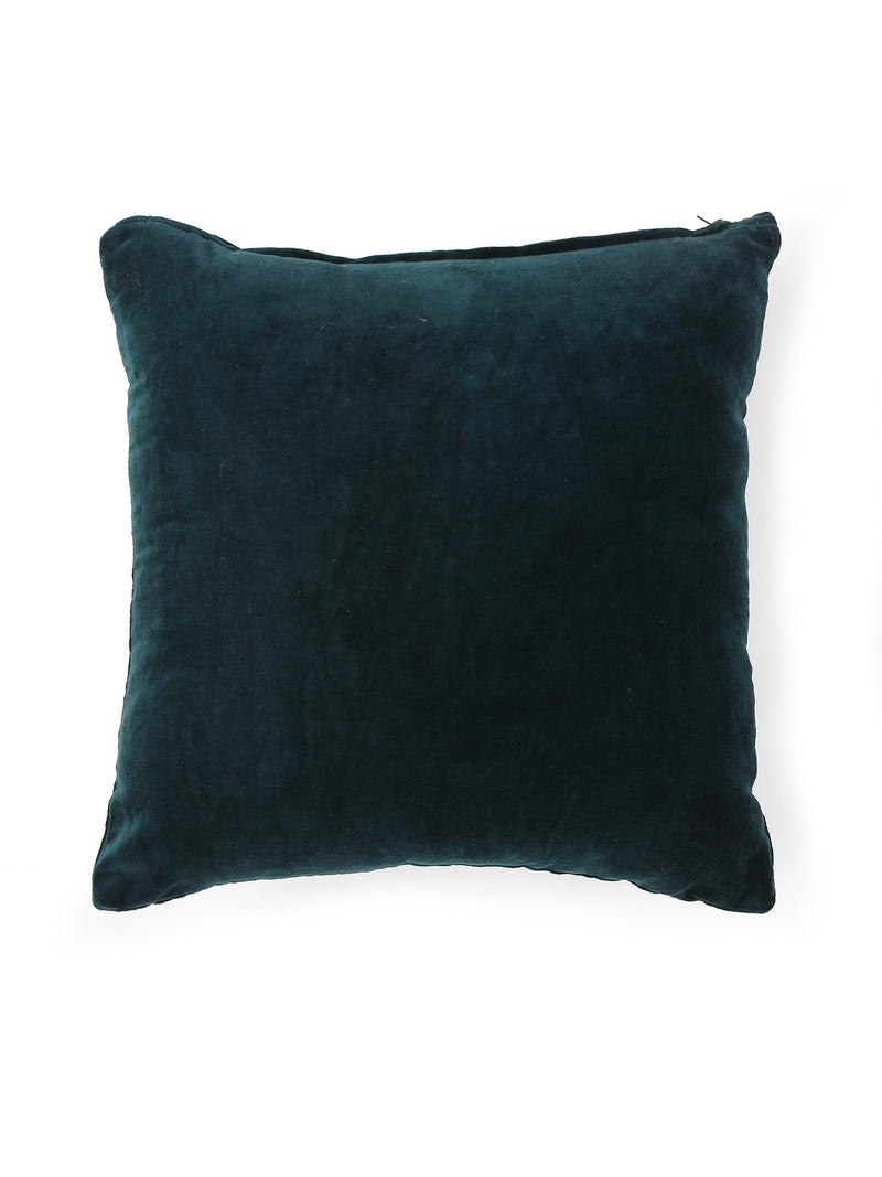 Teal Cotton Velvet cushion Cover (Set of 2)