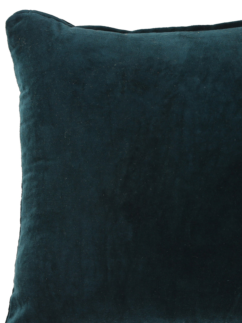 Teal Cotton Velvet cushion Cover (Set of 2)